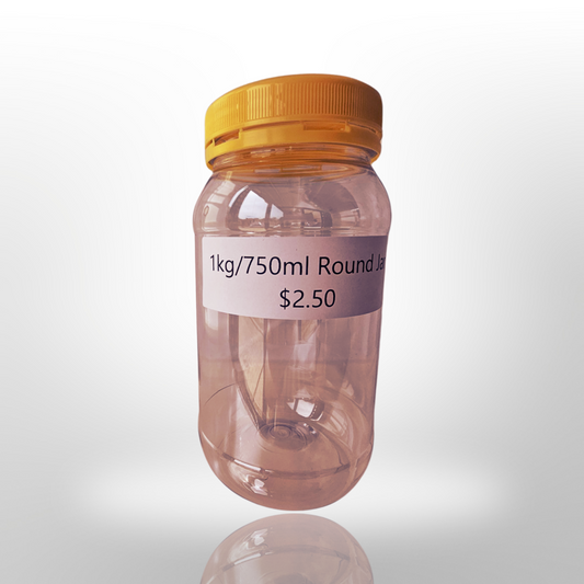 Plastic round jar 1kg / 750ml