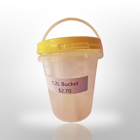 Plastic round bucket 1.2L